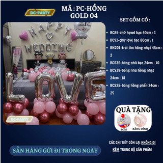 Set trang trí phòng cưới PC-HỒNG GOLD 04