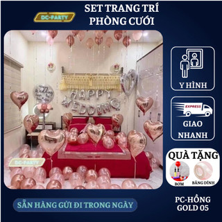 Set trang trí phòng cưới PC-HỒNG GOLD 05