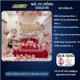 Set trang trí phòng cưới PC-HỒNG GOLD 05