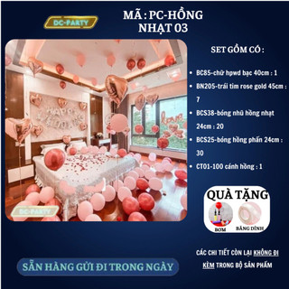 Set trang trí phòng cưới PC-HỒNG NHẠT 03