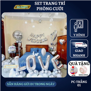 Set trang trí phòng cưới PC-TRẮNG 01