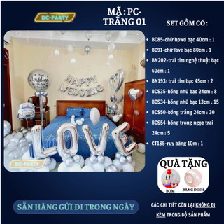 Set trang trí phòng cưới PC-TRẮNG 01