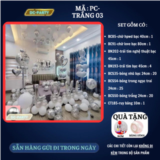 Set trang trí phòng cưới PC-TRẮNG 03