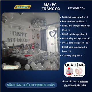 Set trang trí phòng cưới PC-TRẮNG 02