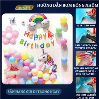 Set trang trí sinh nhật trẻ em tuổi ngựa SNTE-NGỰA 02