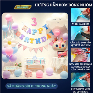 Set trang trí sinh nhật trẻ em hình con nai SNTE-NAI HỒNG 01