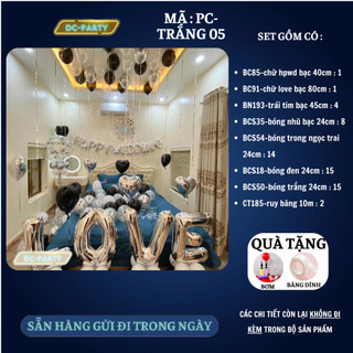 Set trang trí phòng cưới PC-TRẮNG 05