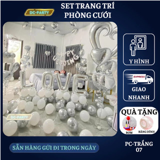 Set trang trí phòng cưới PC-TRẮNG 07