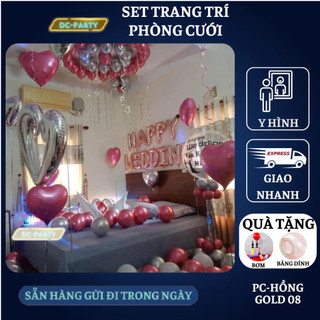 Set trang trí phòng cưới PC-HỒNG GOLD 08