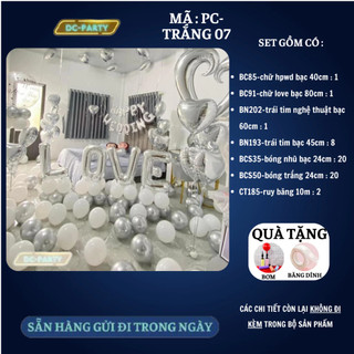 Set trang trí phòng cưới PC-TRẮNG 07