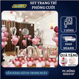 Set trang trí phòng cưới PC-HỒNG GOLD 07