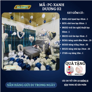 Set trang trí phòng cưới PC-XANH DƯƠNG 02