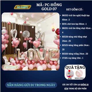 Set trang trí phòng cưới PC-HỒNG GOLD 07