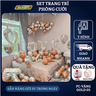 Set trang trí phòng cưới PC-VÀNG GOLD 03