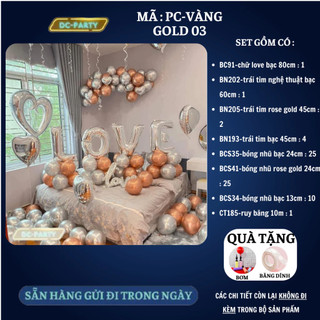 Set trang trí phòng cưới PC-VÀNG GOLD 03