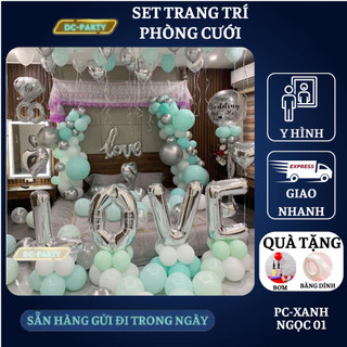 Set trang trí phòng cưới PC-XANH NGỌC 01