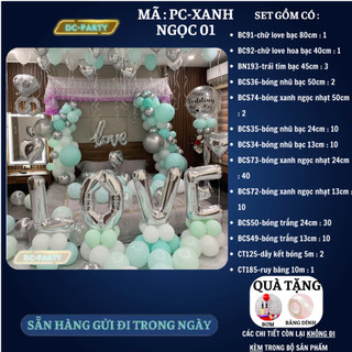 Set trang trí phòng cưới PC-XANH NGỌC 01