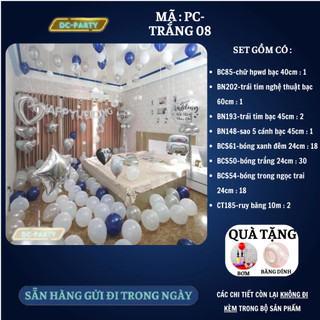 Set trang trí phòng cưới PC-TRẮNG 08