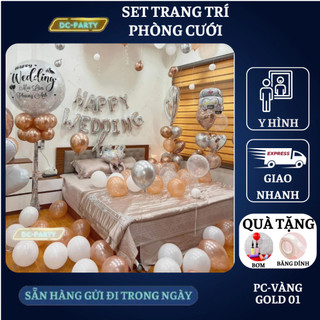 Set trang trí phòng cưới PC-VÀNG GOLD 01