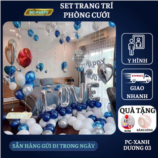 Set trang trí phòng cưới PC-XANH DƯƠNG 03