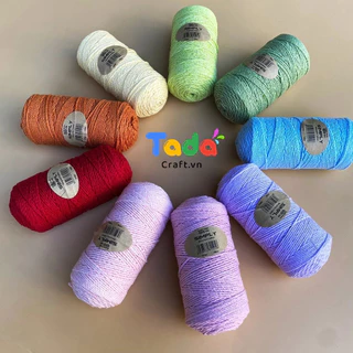 Sợi Simply Cotton Craft Yarn móc túi, mũ (cuộn 150gr) - Tada Craft