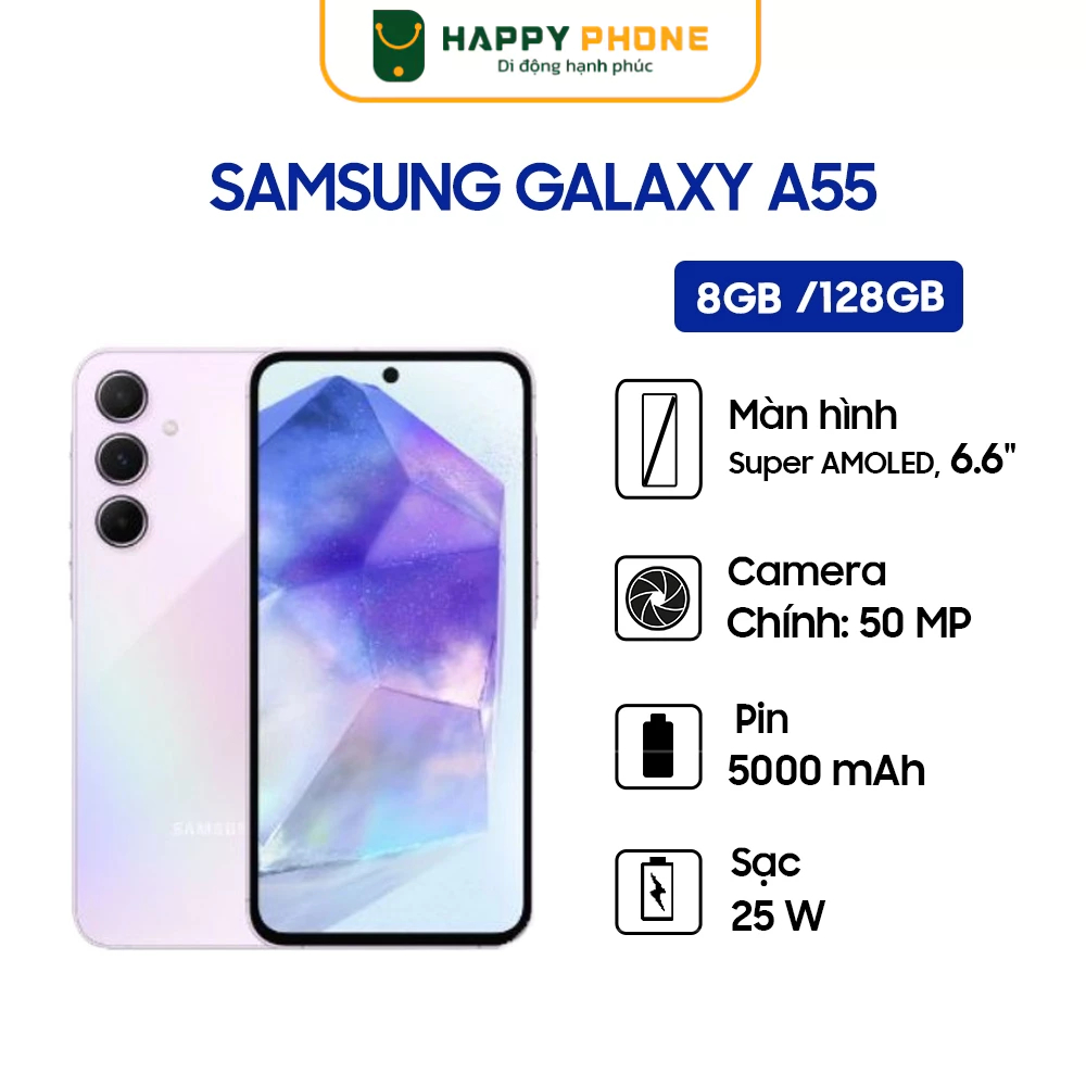 Ảnh Điện thoại Samsung Galaxy A55 5G - Hàng Chính Hãng, Nguyên seal, Bảo Hành 12 Tháng 2