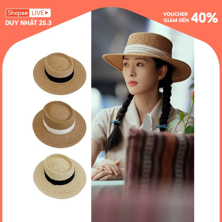 Mũ Cói Gaucho Rộng Vành 6cm Chất Cói Đan Jussy Official Form Đẹp Nhiều Màu Nơ Sang Chảnh Đóng Hộp To Giữ Form