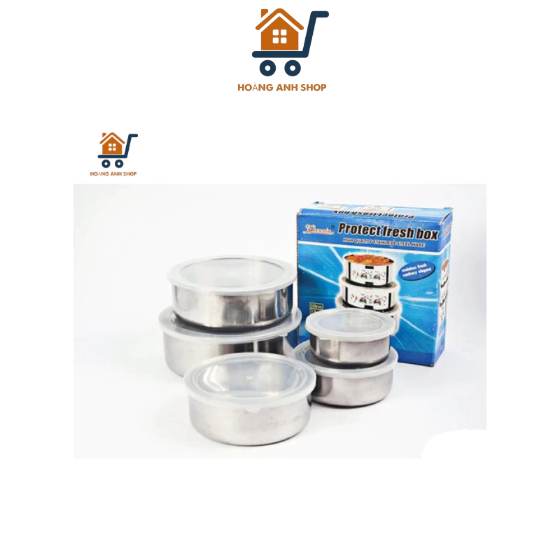 Bộ 5 Thố Inox Có Nắp Đựng 5 Size Lớn Nhỏ, Hộp Đựng Thực Phẩm | Shopee ...