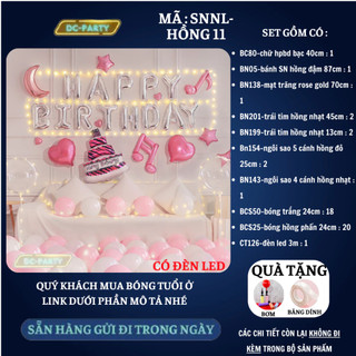 Set trang trí sinh nhật người lớn SNNL-HỒNG 11