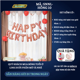Set trang trí sinh nhật người lớn SNNL-HỒNG 10