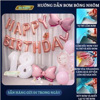 Set trang trí sinh nhật người lớn SNNL-HỒNG 09