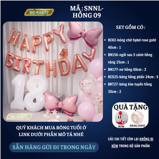 Set trang trí sinh nhật người lớn SNNL-HỒNG 09