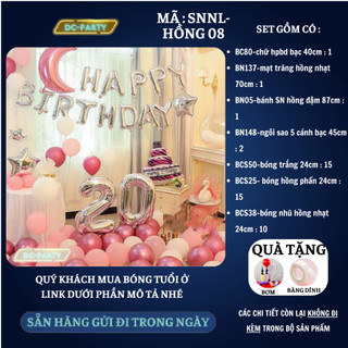 Set trang trí sinh nhật người lớn SNNL-HỒNG 08