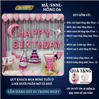 Set trang trí sinh nhật người lớn SNNL-HỒNG 06