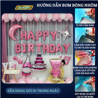 Set trang trí sinh nhật người lớn SNNL-HỒNG 06