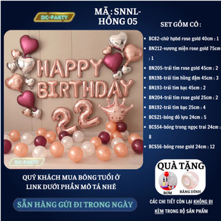 Set trang trí sinh nhật người lớn SNNL-HỒNG 05