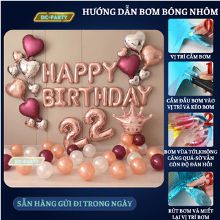 Set trang trí sinh nhật người lớn SNNL-HỒNG 05