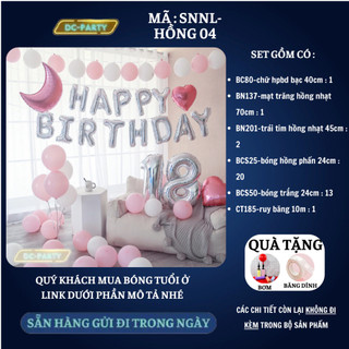 Set trang trí sinh nhật người lớn SNNL-HỒNG 04