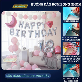 Set trang trí sinh nhật người lớn SNNL-HỒNG 04