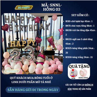 Set trang trí sinh nhật người lớn SNNL-HỒNG 03