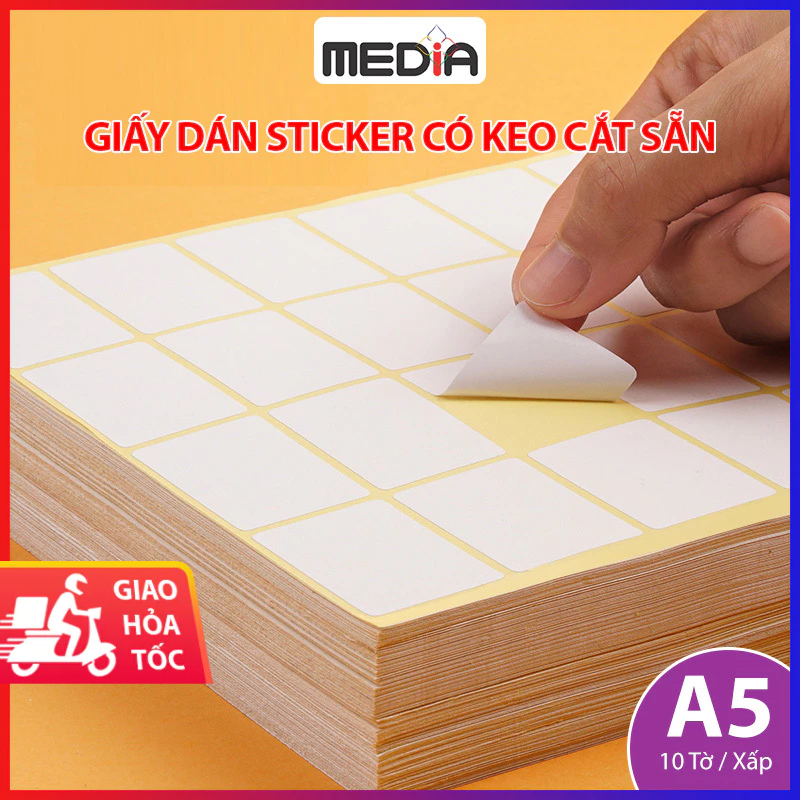 Giấy Dán A5 Media Sticker, Giấy In Tem Dán Sticker Decal Giấy Miếng Dán ...