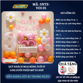 Set trang trí sinh nhật trẻ em hình con voi SNTE-VOI 01