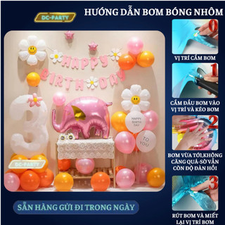 Set trang trí sinh nhật trẻ em hình con voi SNTE-VOI 01