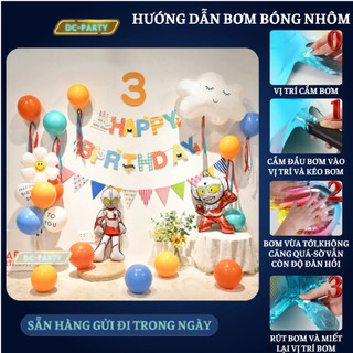 Set trang trí sinh nhật trẻ em hình siêu nhân SNTE-ULTRAMEN 01