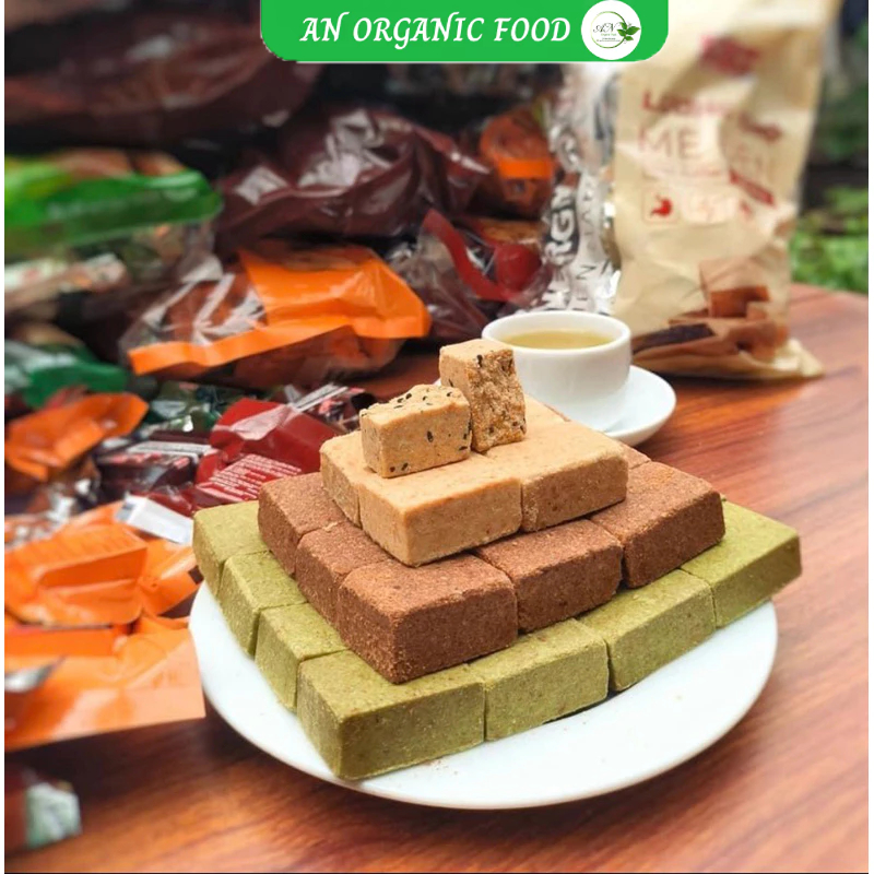 Lương khô gạo lứt ngũ cốc nhiều vị gói từ 17- 21 viên năng lựơng túi 275g-285gr, ít ngọt giòn AN Organic Food
