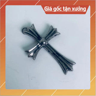 Mặt dây chuyền chrome heart big cross mạ bạc