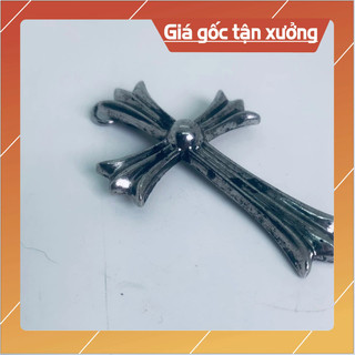 Mặt dây chuyền chrome heart big cross mạ bạc