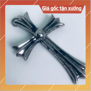 Mặt dây chuyền chrome heart big cross mạ bạc