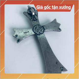 Mặt dây chuyền chrome heart big cross mạ bạc