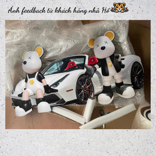 ( I7)Tranh Gấu Bearbrick Đèn led Treo Tường HỔ DECOR - TRANH ĐỒNG HỒ CAO CẤP